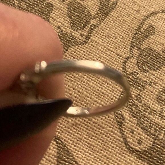 -The WithThese Rings 925 Silver Ring W/White Sapphire Set sz 6 - Picture 5 of 8